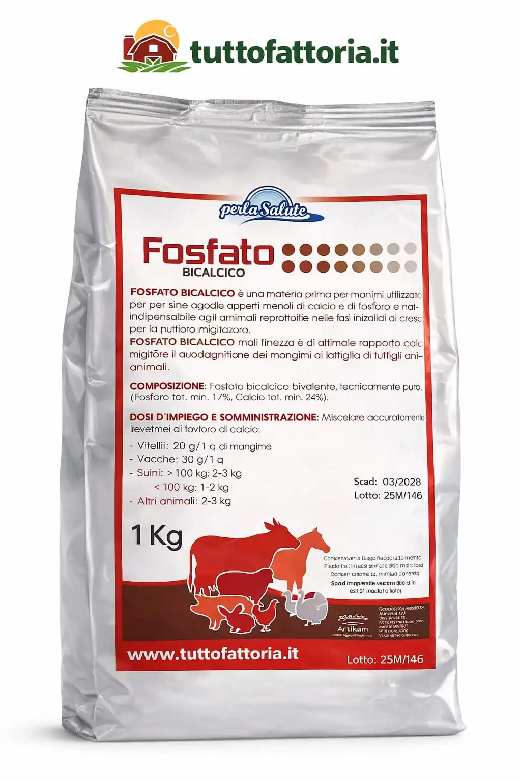 Calcio Fosfato Bicalcico 1KG Busta