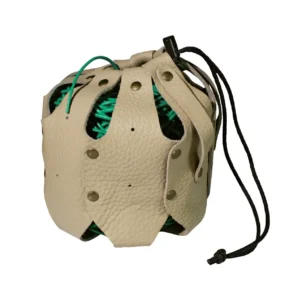 Contenitore di Cuoio Per Tubetto in Gomitolo