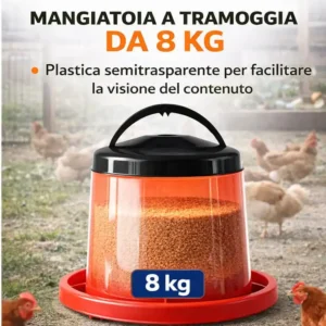Mangiatoia Tramoggia 8Kg Semitrasparente