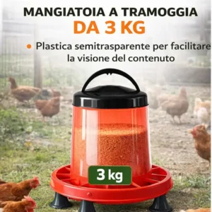 Mangiatoia Tramoggia 3Kg Semitrasparente